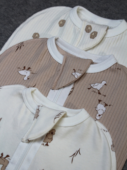 Пеленальный кокон Утята РУБЧИК Светлый кофе RinaAmari