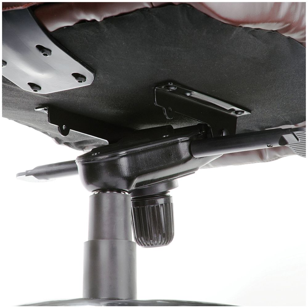 Кресло руководителя Helmi HL-ES03 "Invincible" повыш. прочн., кожа коричн., мультибл, хром, до 250кг