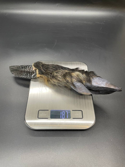 Обсидиановый нож с рукоятью копыта вепря 27 см