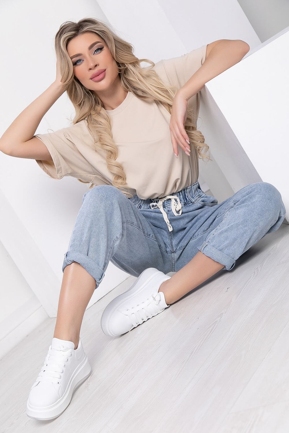 Джинсы "Вечерняя прогулка" (серо-голубые) Б8700 LT Collection (Акция)