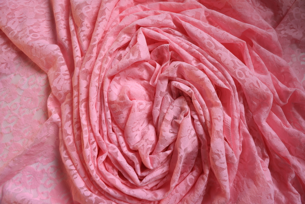 Гипюр стрейч розовый