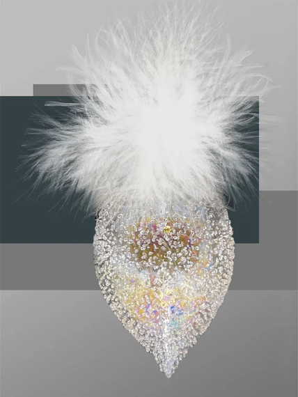 Набор стеклянных украшений Ледяной дождь 80 мм., 9 шт., шар, капля, луковка, прозрачный, Christmas DeLuxe (14033)