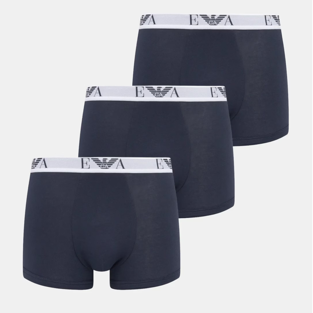 Набор мужских трусов боксеров 3в1 темно-синие Emporio Armani EM000259_AF14131