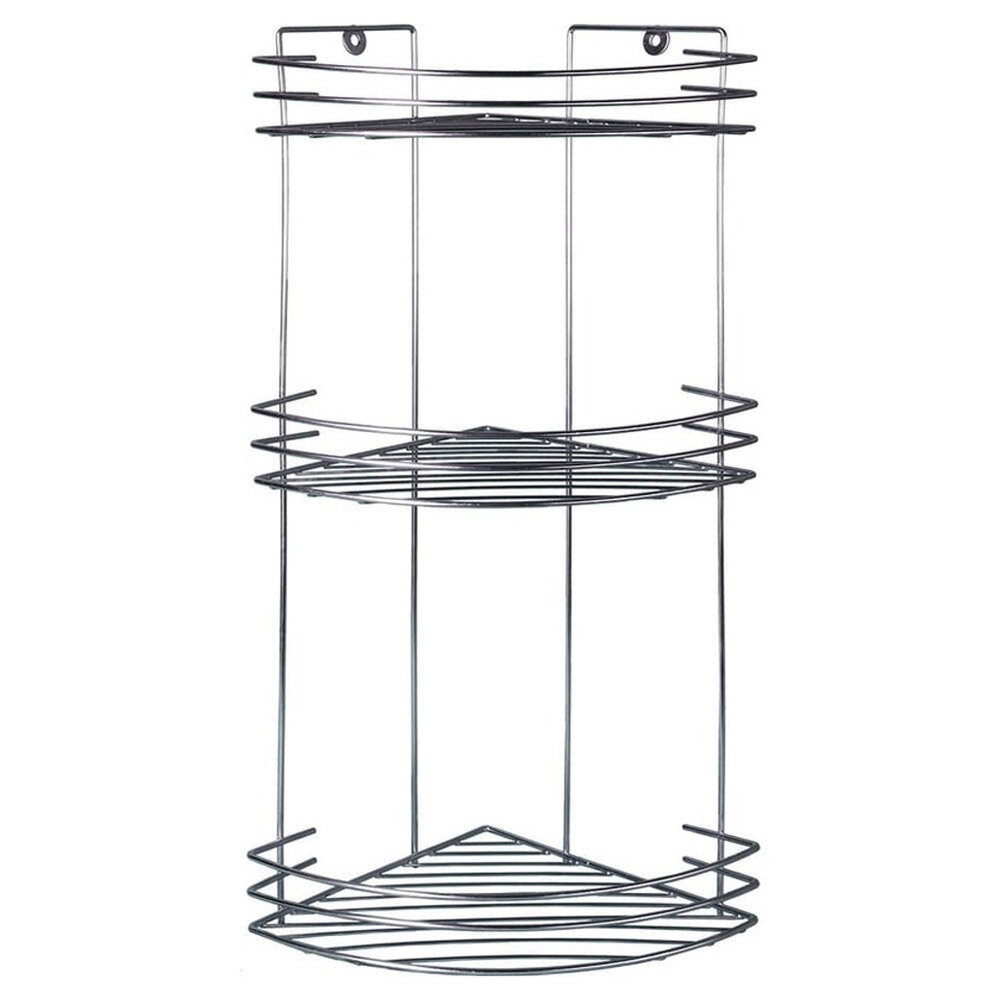 Полка 3-х ярусная угловая 200*270*500мм, "блестящий цинк"