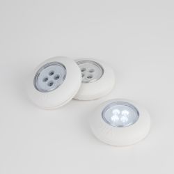 Светодиодный фонарь подсветка ЭРА SB-803 пушлайт 4хLED на батарейках 3хААА белый 3 шт | Подсветка, пушлайты