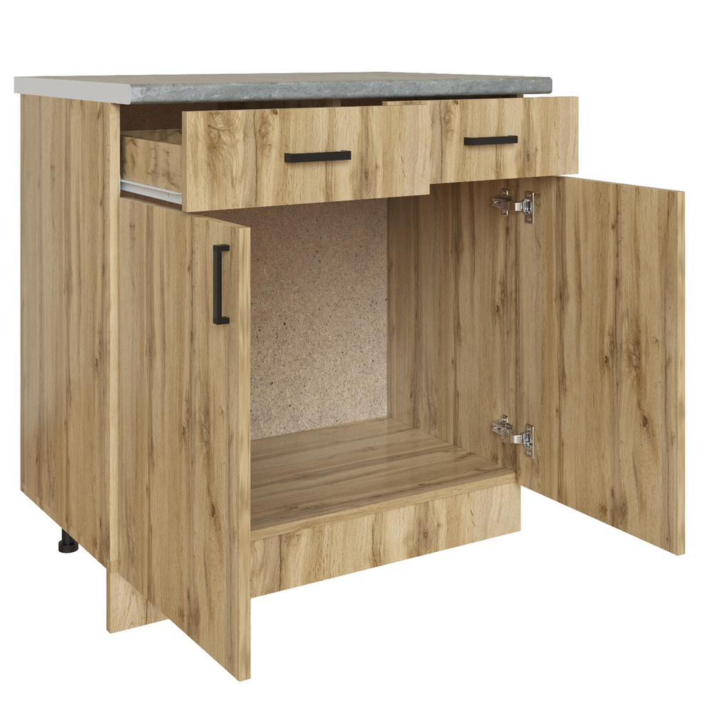 Стол разделочный 80 вотан (2 ящика) столешница бетон