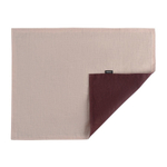 Салфетка под приборы из умягченного льна с декоративной обработкой бордо/розовый essential, 35х45 см