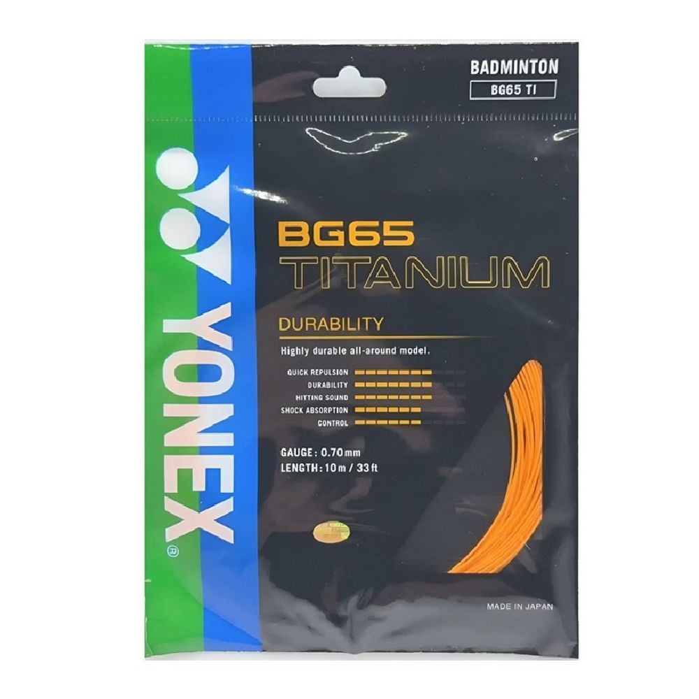 Струны для бадминтона YONEX BG65 TITANIUM Сеты (1 натяжка)