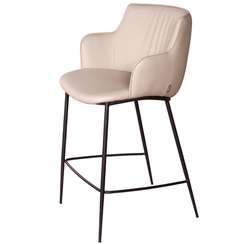 Полубарный стул Sofia, серая экокожа Soft-Touch