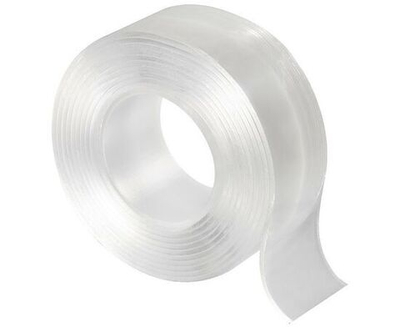 Нано-лента двусторонняя клейкая многоразовая, прозрачная усиленная, 2м, ширина 30 мм (108114)