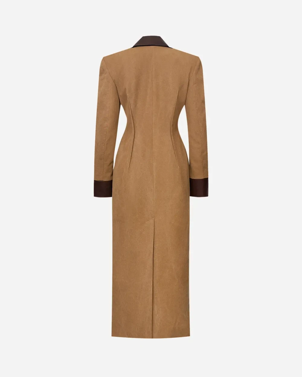 Пальто из канваса песочное