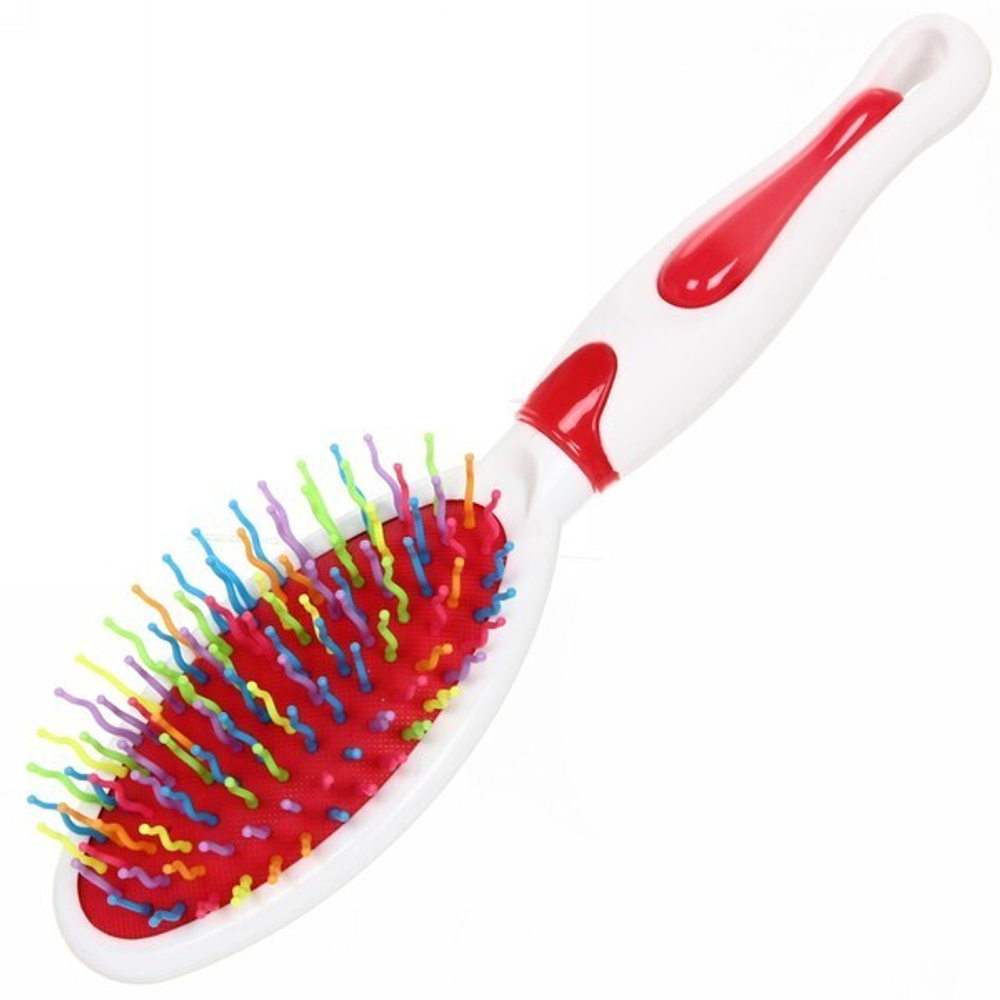 Расческа массажная «Raduga Beauty», овальная, цвет белый, 24,5см