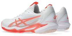 Женские теннисные кроссовки Asics Solution Speed FF 3 - white/sun coral