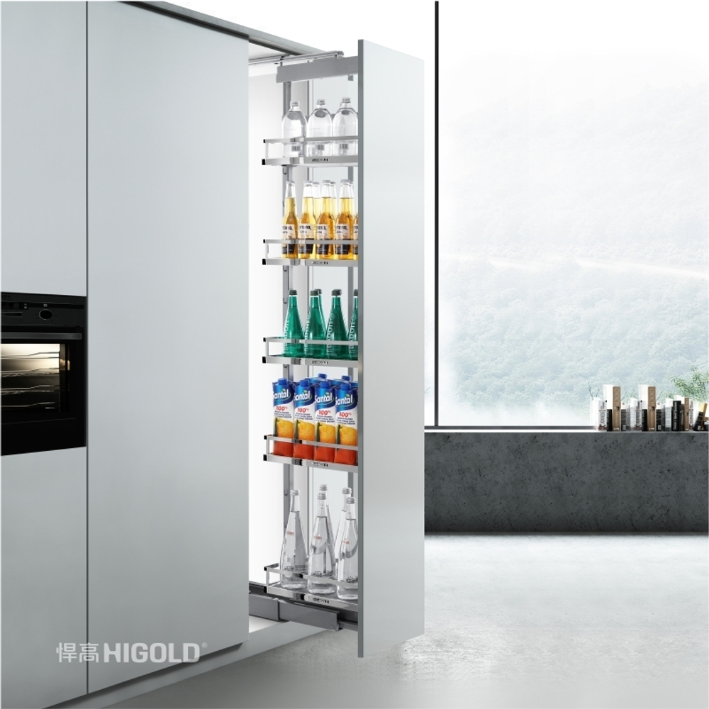 Высокий выдвижной блок для хранения, 350x500x(1959-2359) мм, 6 уровней