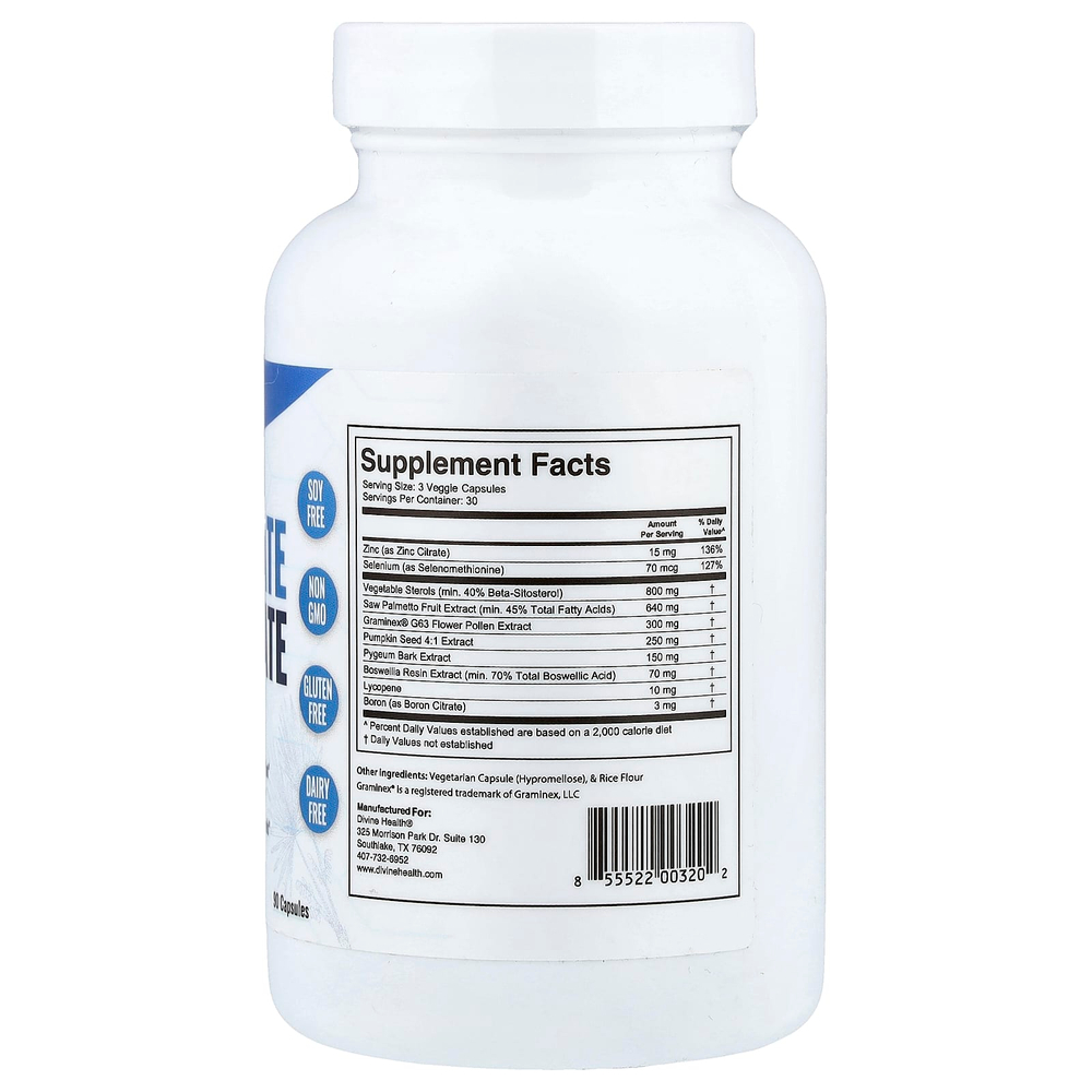 Divine Health, Don Colbert MD, улучшенная формула для простаты, 90 капсул