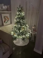 Ель искусственная «Русская Императрица голубая с белыми кончиками» (Литая хвоя) 150 см / 1,5 м