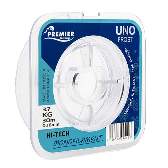 Леска UNO FROST 0,18mm/30m Clear Nylon PREMIER fishing (PR-UF-T-018-30)