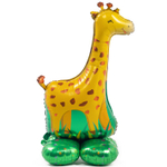 Шар Фольгированный Жираф на подставке (Оранжевый)