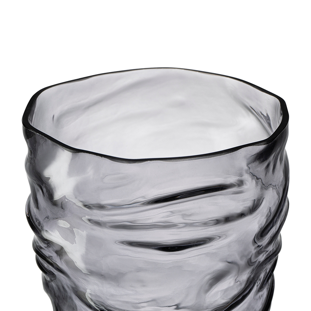 Ваза crumpl, 25 см, серая