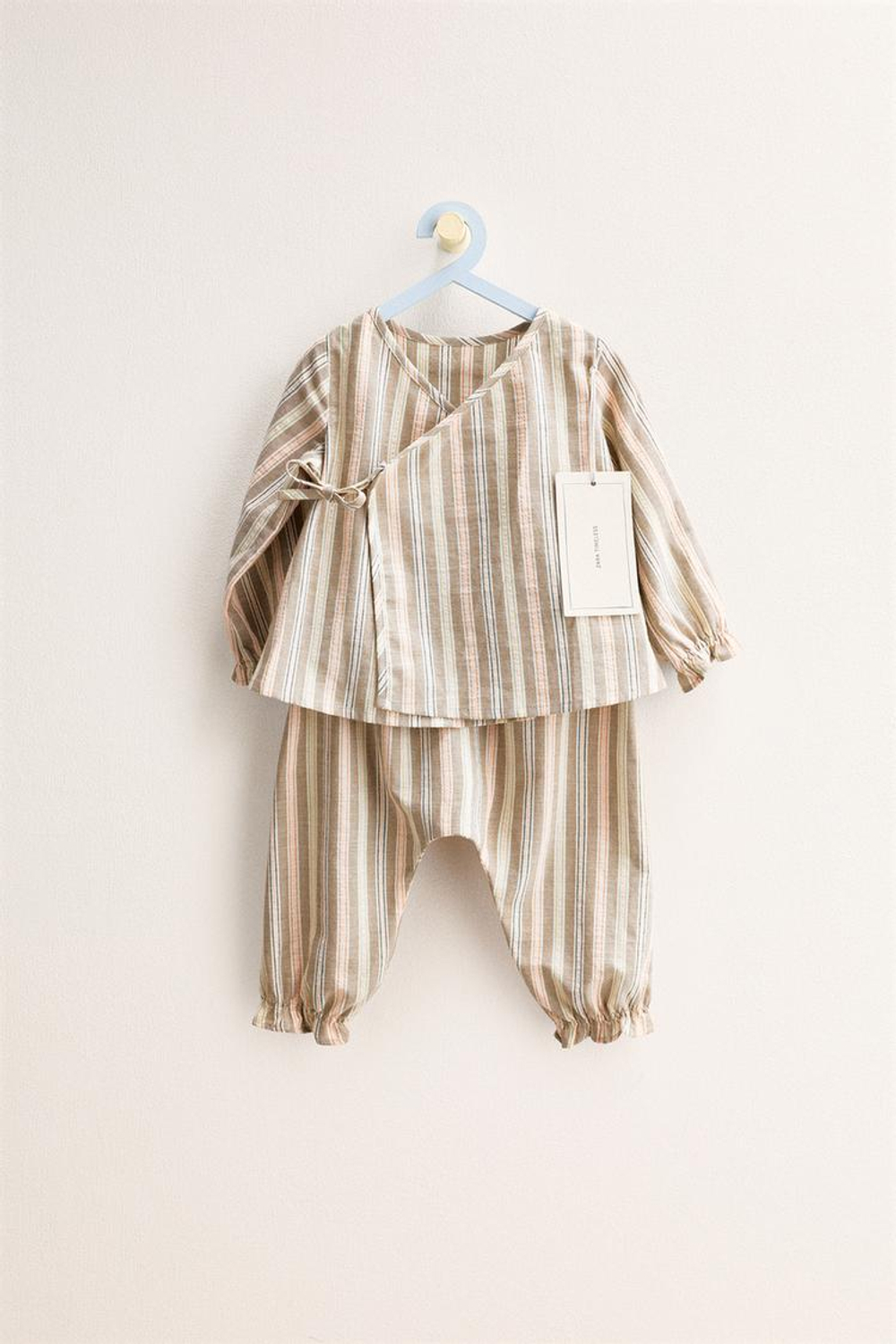 ZARA TIMELESS — ПОЛОСАТЫЙ КОМПЛЕКТ, РЫЖЕВАТО-КОРИЧНЕВЫЙ