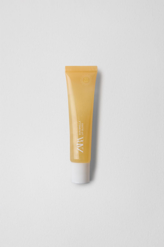 ZARA Блеск для губ с SPF 50, мерцающий