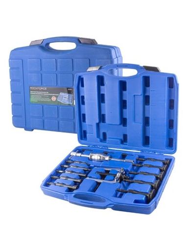 Набор съемников внутренних подшипников цанговый с обратным молотком(8-58мм) 16пр., в кейсе RockForce##Rock FORCE RF-915T1