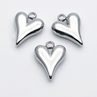 Подвеска Сердце, сталь, размер 16*12*4 мм, цена за 1 шт