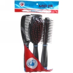 Расчески в наборе 3шт, цвет черный, упаковка пакет