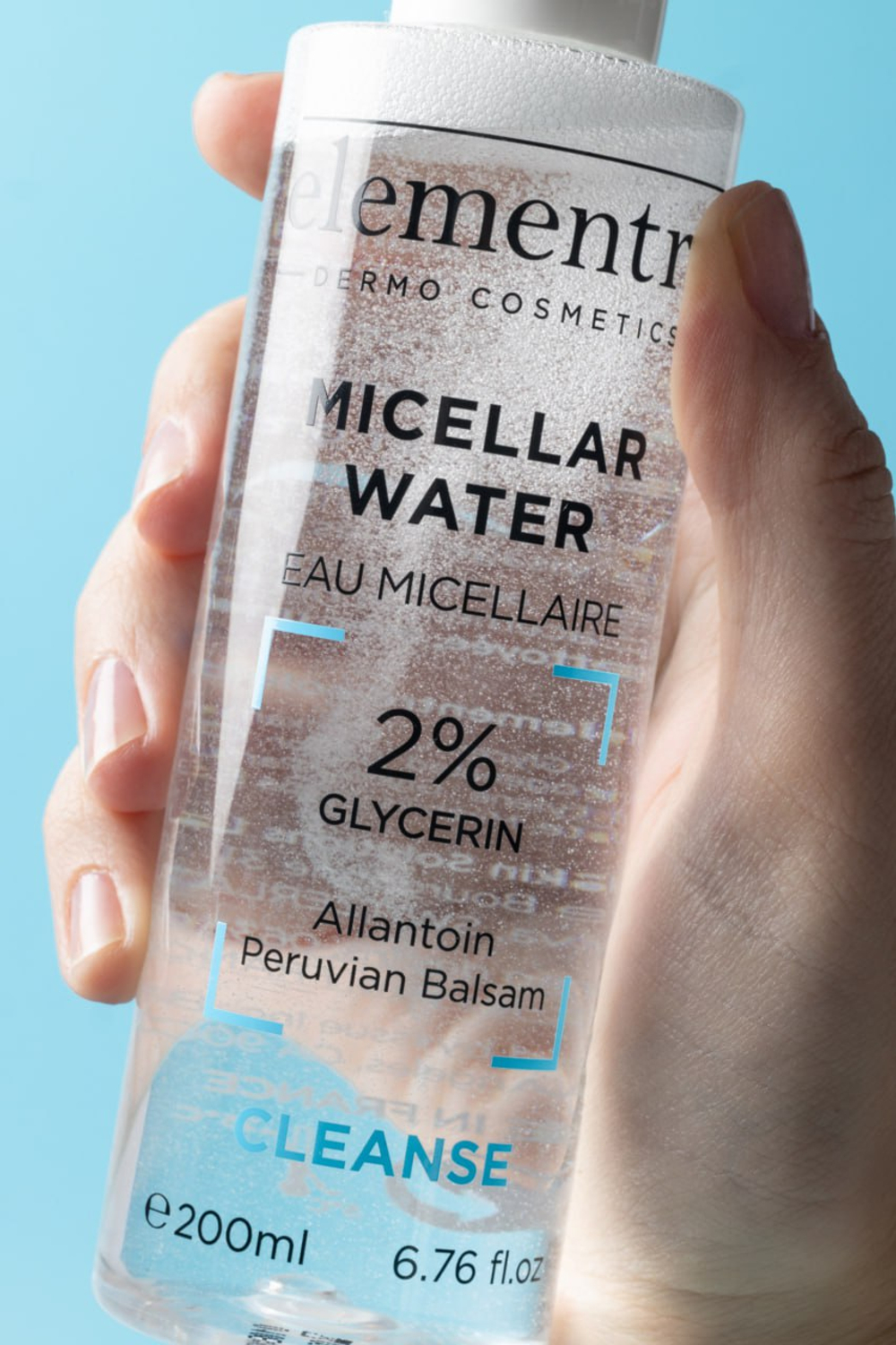 Мицеллярная вода - 2% GLYCERIN, MICELLAR WATER 200 ml. от Elementrè Dermo Cosmetics , Швейцария, деликатный уход