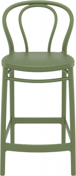 Стул пластиковый полубарный Siesta Contract Victor Bar 65, оливковый
