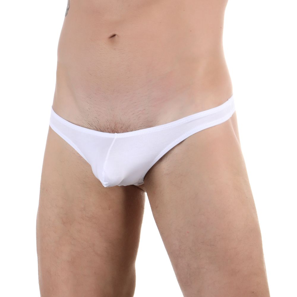 Мужские трусы тонги белые Romeo Rossi 1044-1