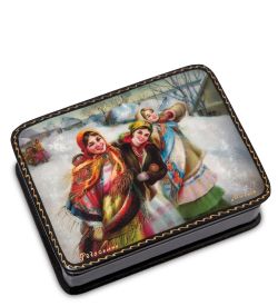 ШК-19/64 Шкатулка в технике декупаж «Девчата» (10х8х3,5)