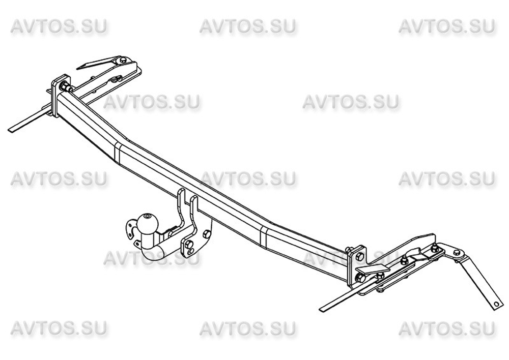 Фаркоп для Toyota Corolla седан 2002-2006 Тип шара: A. Нагрузки: 1250/75 кг, TY 33