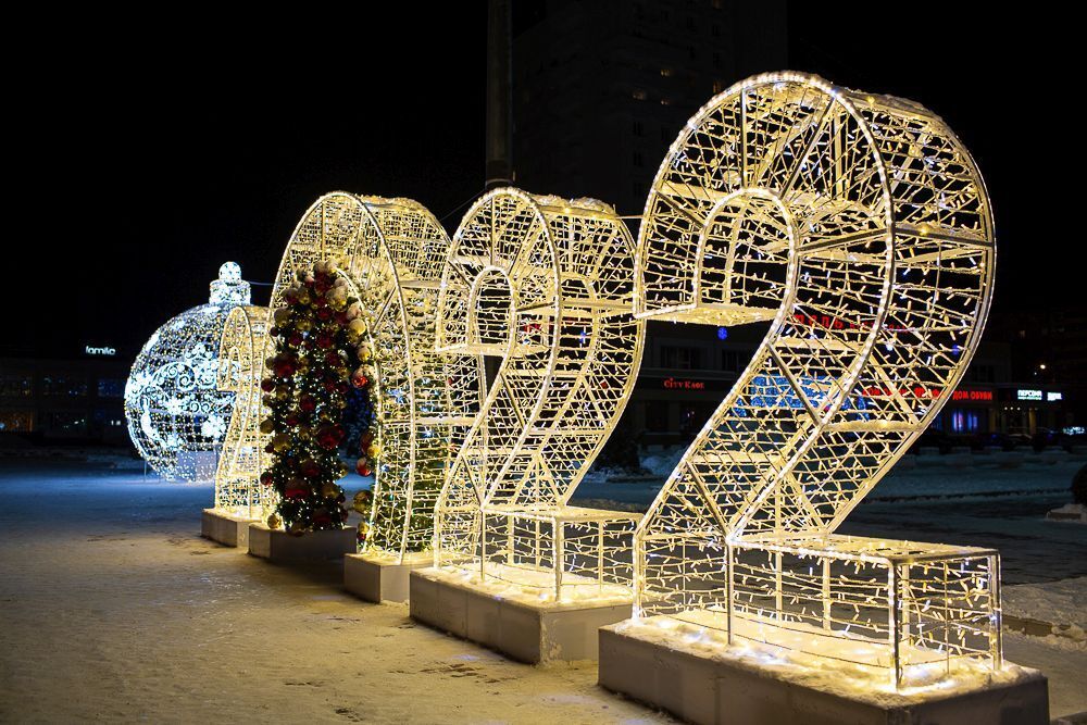 световая фигура "Цифры новогодние"