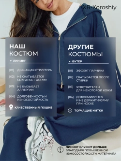Спортивный костюм оверсайз на молнии