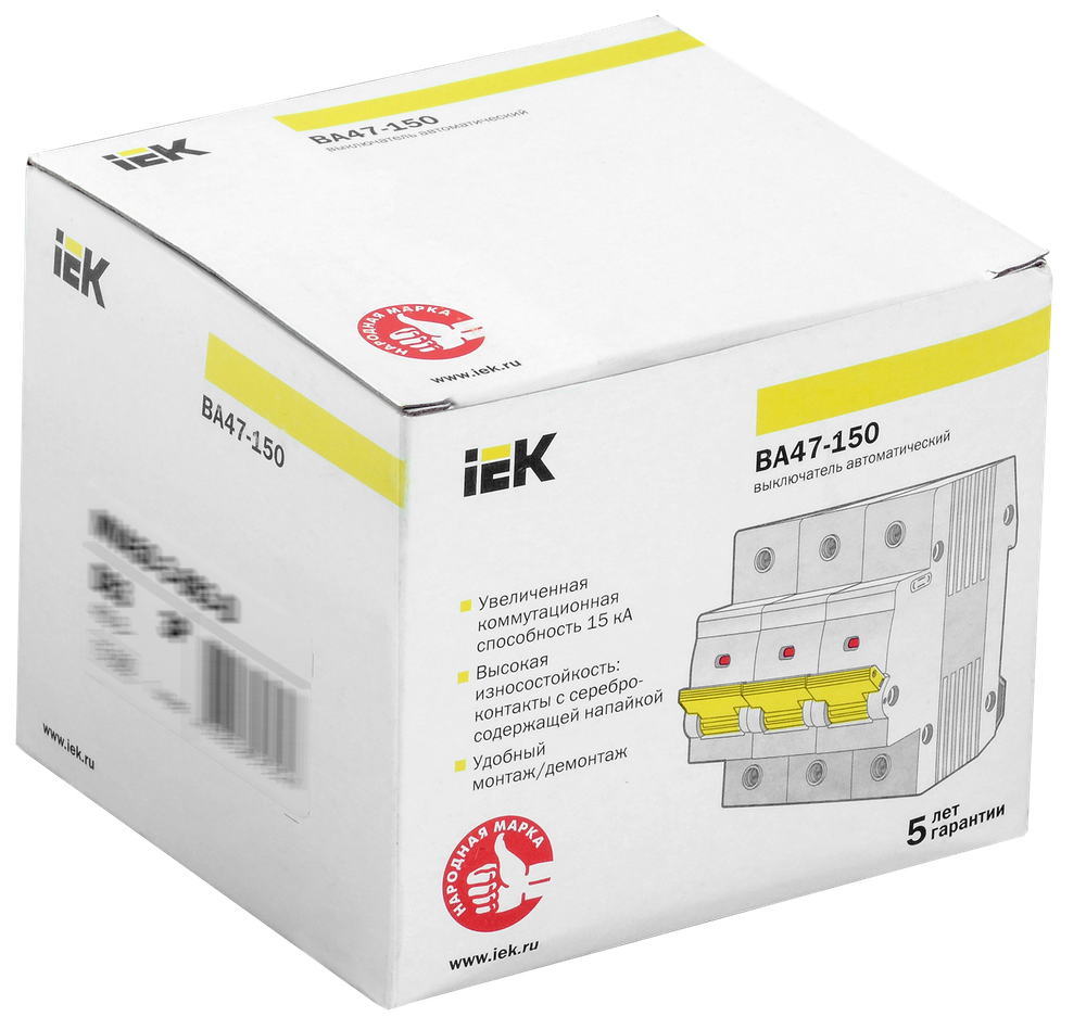 KARAT Автоматический выключатель ВА47-150 3P C 63А 15кА IEK