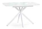 Стол стеклянный Woodville Тамаса 120(150)х70х76 белый