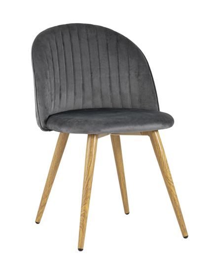 Стул Лион Страйпс велюр серый 4 шт