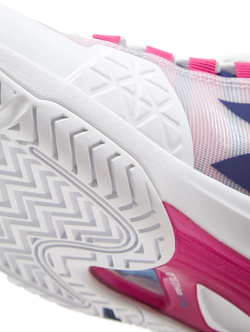 Женские теннисные кроссовки Diadora Speed Blushield Fly 4 + AG - white/blue print/pink yarr - White Multikolor
