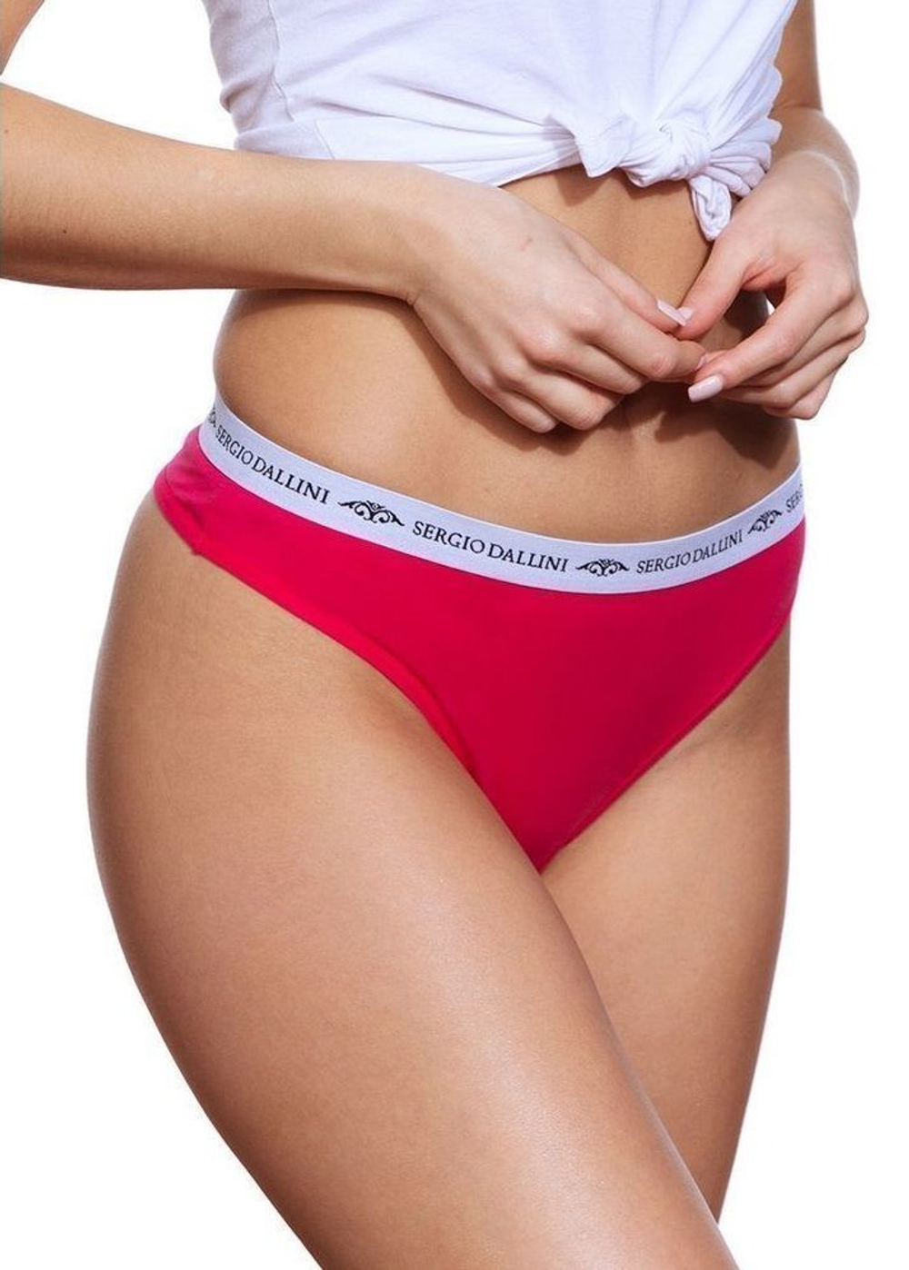 Набор из 3 разноцветных хлопковых трусиков-танга (Размер: XL) (Цвет: разноцветный)