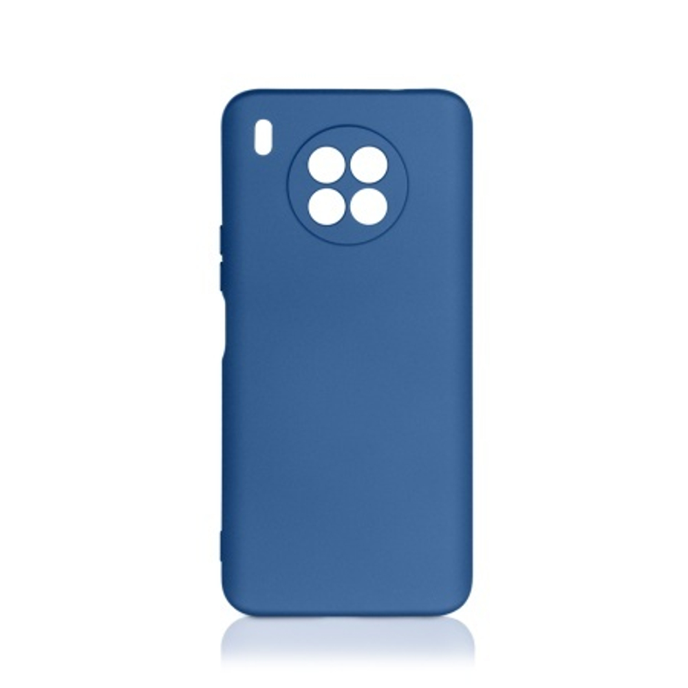Силиконовый чехол с микрофиброй для Honor 50 Lite blue DF