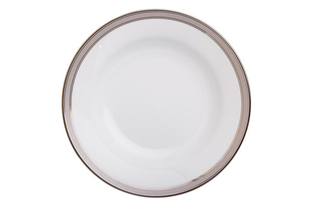 Тарелка суповая 23см Noritake Царский дворец с платиновым кантом