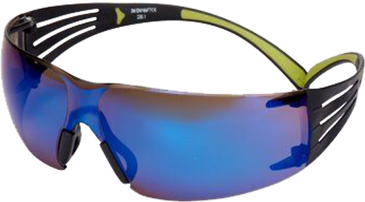 Защитные очки 3M™ SecureFit™, цвет линз зеркальный синий