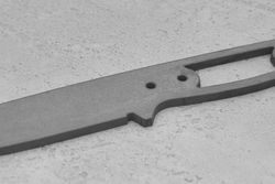 Заготовка для ножа, сталь K110 3,9мм. Модель "F1" с клинком 105мм, ТО 60-61HRC