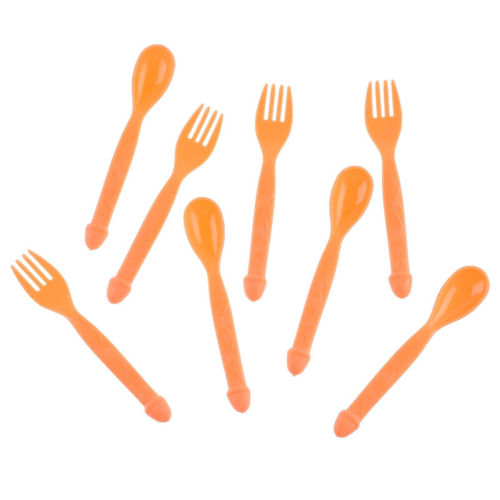 Набор пластиковых столовых приборов «Всё в твоих руках» (Цвет: бежевый)