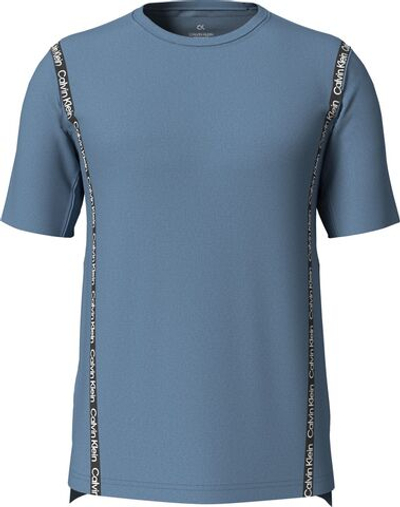 Мужская теннисная футболка Calvin Klein WO SS T-shirt - copen blue