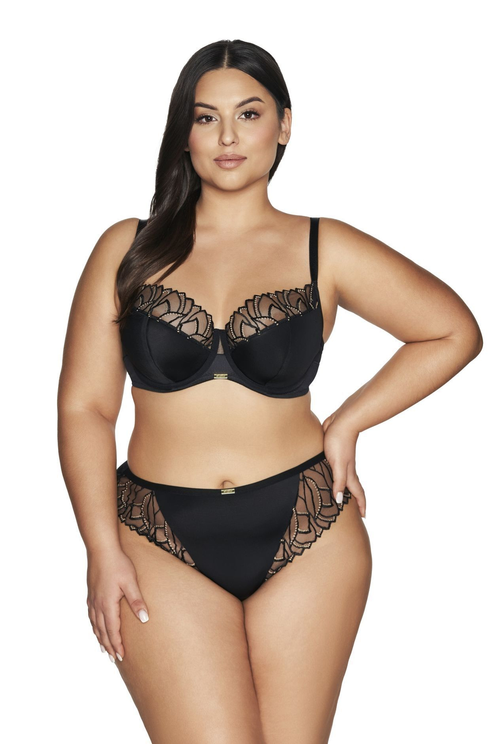 Бюстгальтер Miray с чашками +size на тонком поролоне (Размер: 75L) (Цвет: черный)