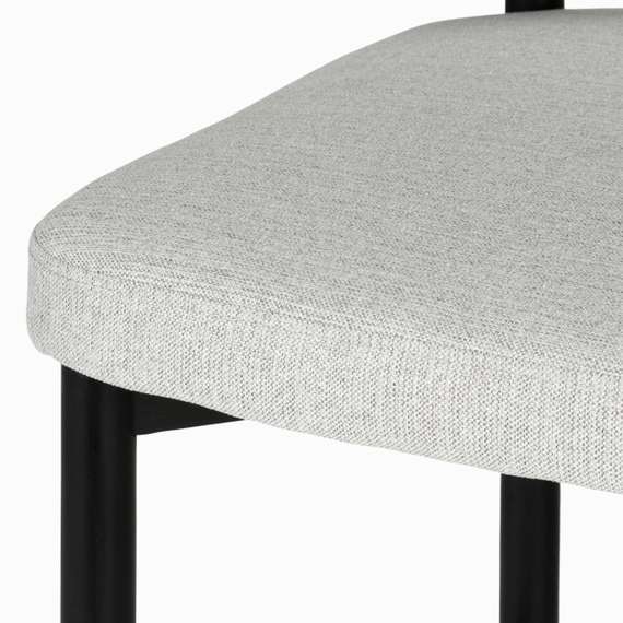 Полубарный стул Jeff, серая ткань, черные ножки