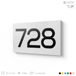 Номер на дверь 728, табличка на дверь для офиса, квартиры, кабинета, аудитории, склада, белая 120х70 мм, Айдентика Технолоджи