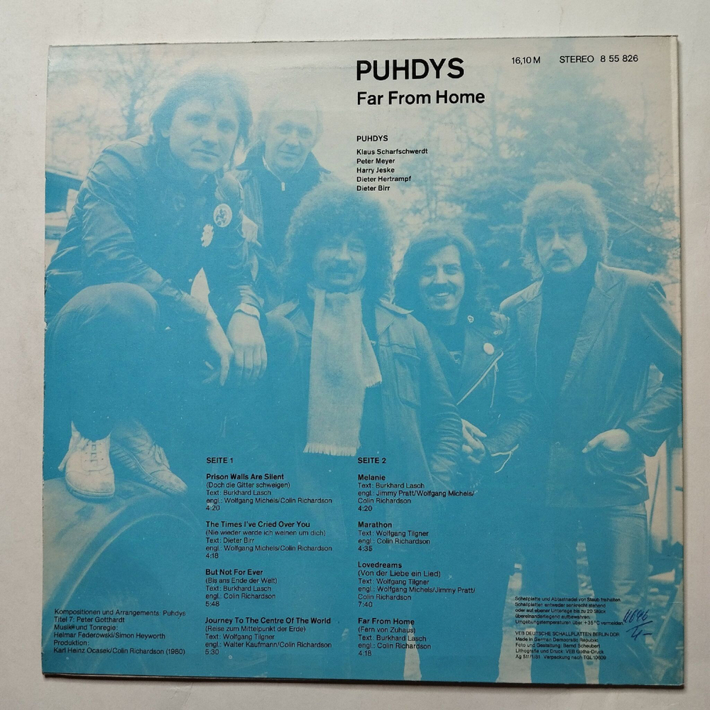 Винтажная виниловая пластинка LP Puhdys Far From Home (ГДР 1981)